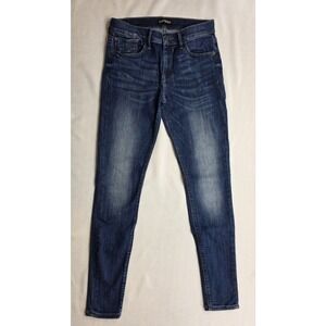 Express Women's Mid-Rise Denim Blue Jean Leggings. Size 6